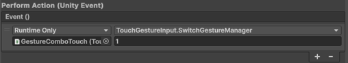 Screenshot: Switching Gesture Manager via UnityEvent